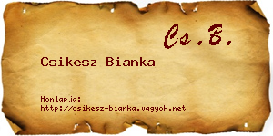 Csikesz Bianka névjegykártya