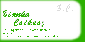 bianka csikesz business card